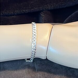 8 inch 5 mm 925 Italian sterling silver Cuban bracelet